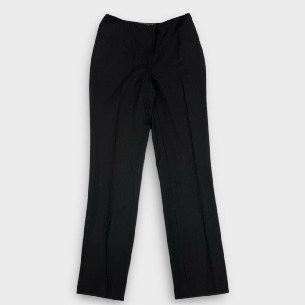 Ralph Lauren Black Label Stretch Wool Blend Straight Leg Pant Size 4 Black